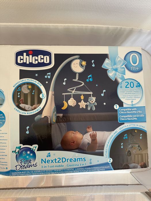 Móvil Musical Chicco Next2Dreams 3 em 1 - Excelente Estado