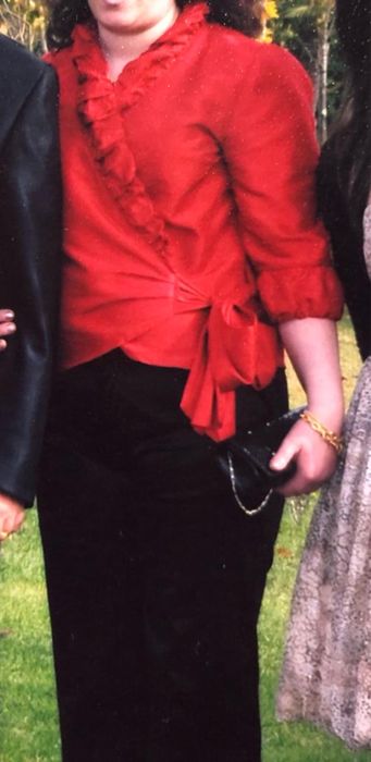 Blusa de traçar vermelha