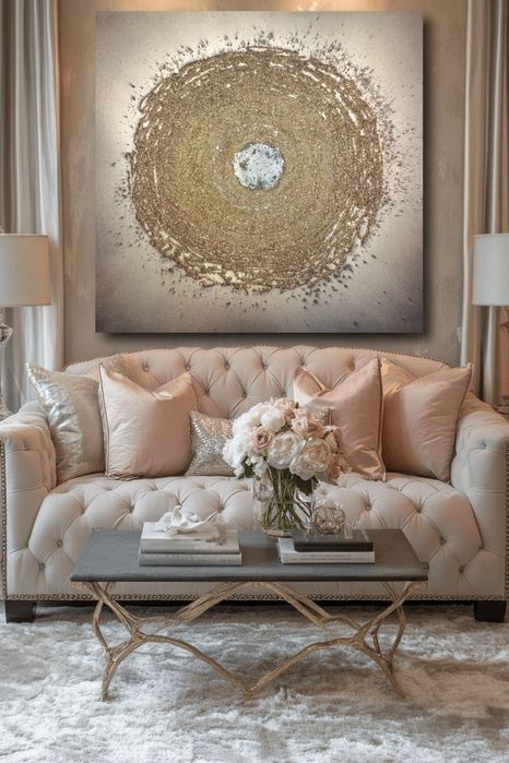 Quadro decorativo feito a mão 100×100