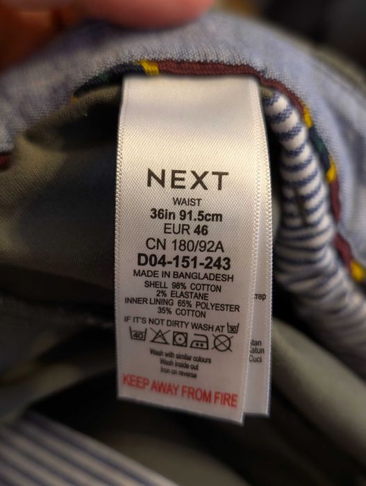 Spodenki męskie bawełniane Next