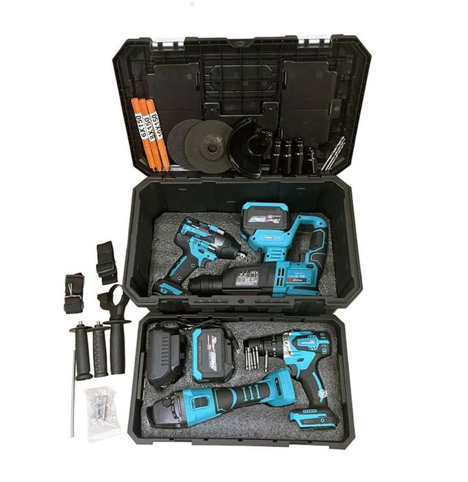 Набор аккумуляторных инструментов Grand №4 (Перф,гайка,болгарка,шурик)