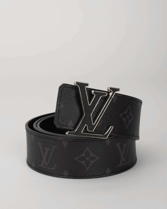 Pasek lv belt czarno srebrny