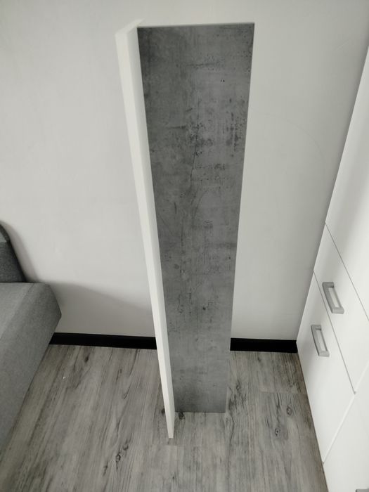 Półka ścienna biały -beton 120 cm