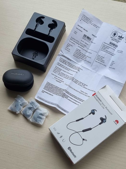 Osprzęt do słuchawek Huawei Sport Bluetooth CM61 Czarny – Bez Słuchawek, Pudełko, Etui