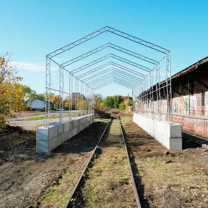 Garaż przenośny hala namiotowa namiot hangar na kampera 6x12x5 m