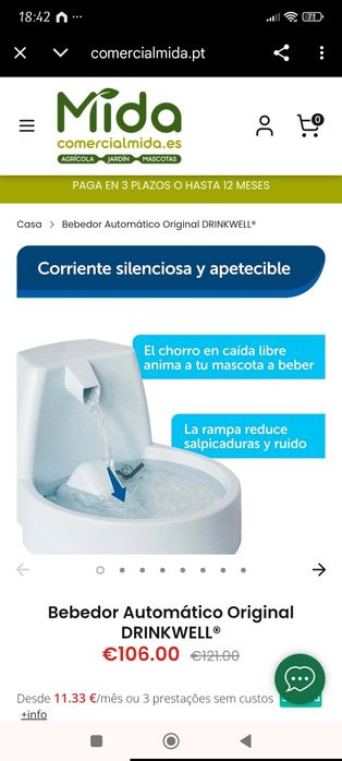 Bebedouro para animal