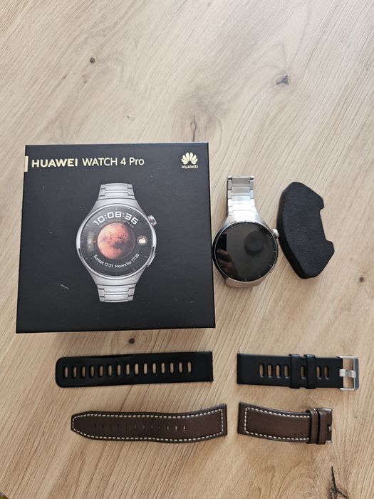 Huawei Watch 4 Pro Elite – tytanowa bransoleta + 2 dodatkowe paski