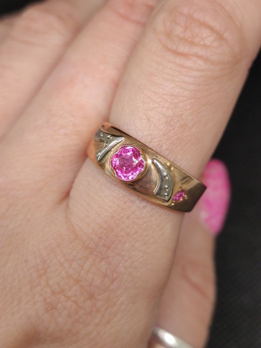 Кольцо золотое советское р18.5, вес 4.53