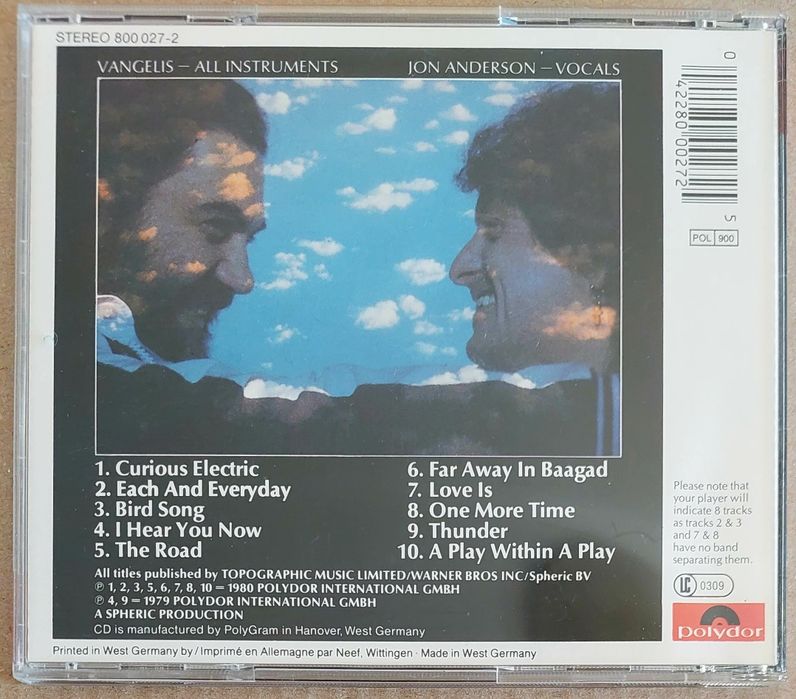 CD Jon & VANGELIS - Short Stories