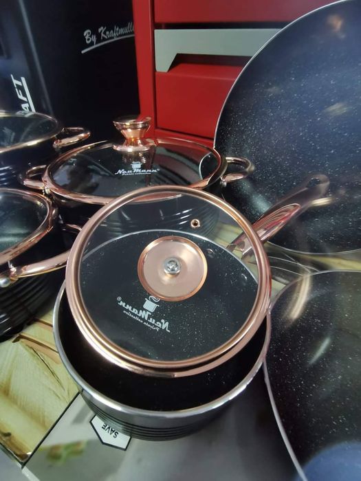 120€

Jogo de Cozinha Novo com 14 Peças de Tachos da Neumann.