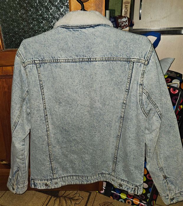 Джинсова куртка,шерпа чоловіча,джинсовка на міху.