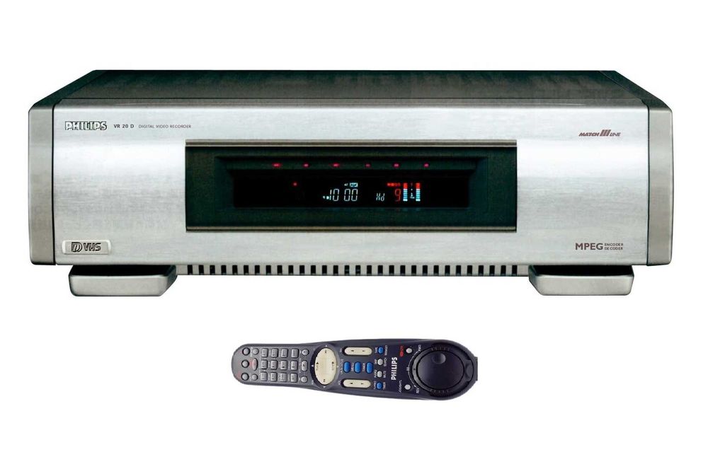 Cyfrowy Magnetowid VHS Nagrywarka Philips VR20 D Odtwarzacz Kaset Pilot SVHS/ DVHS PAL NTSC Unikat Kolekcjonerski !