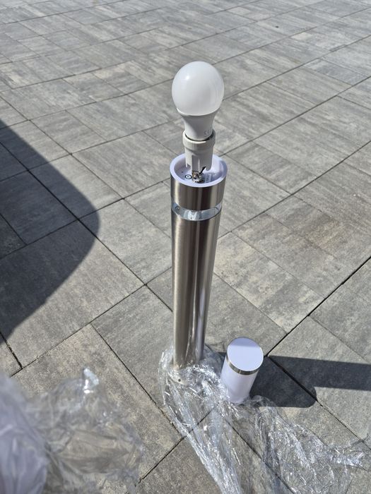Lampy  Ogrodowe srebrne