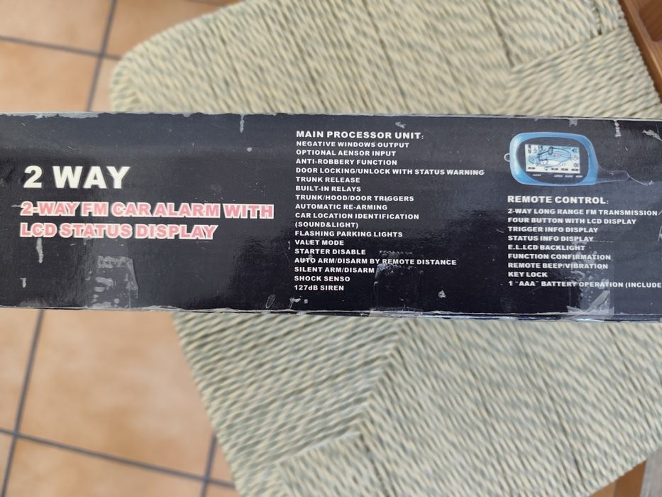 Alarme Automóvel 2-Way Universal com Comando LCD | Kit Completo
