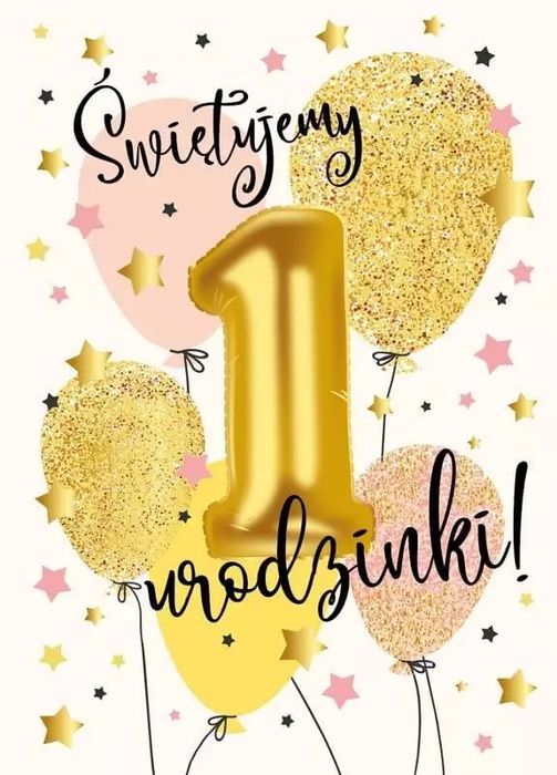 Karnet B6 PR-177 Roczek balony. Kukartka. Nowy Produkt