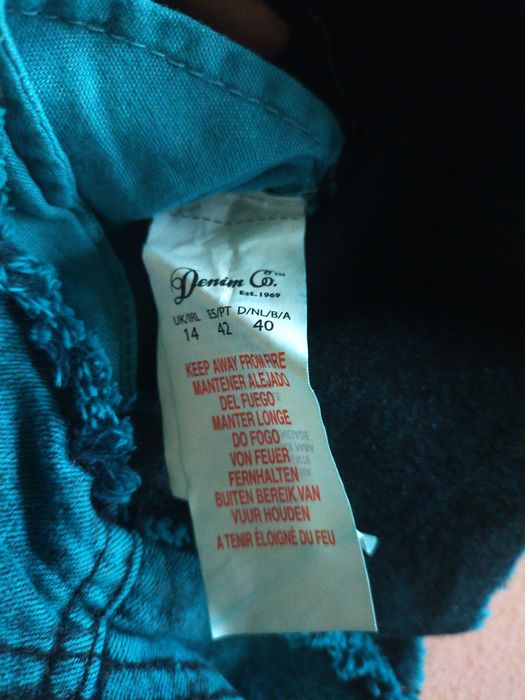 Szorty, spodenki Primark, niebieski petrol, rozmiar 40-42, 14