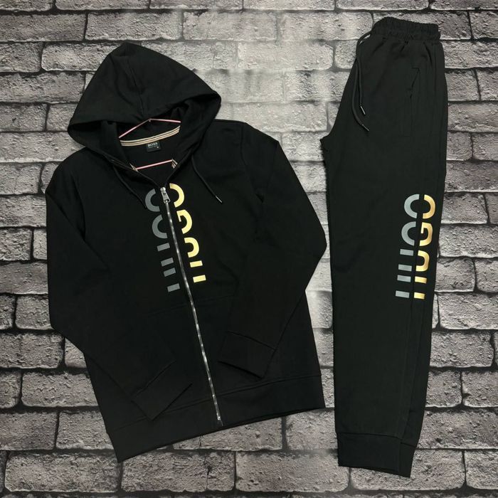 SALEМужской спортивный костюм Hugo Boss черный осень/весна Скидка -50%