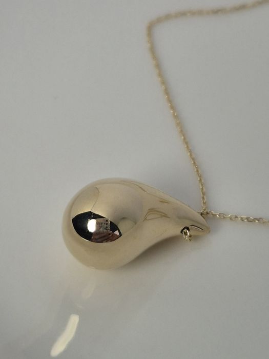 Nowy złoty naszyjnik łańcuszek kropla łezka p. 585