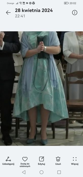 Sukienka na wesele, elegancka, kobieca, niepowtarzalna L'AF - 40