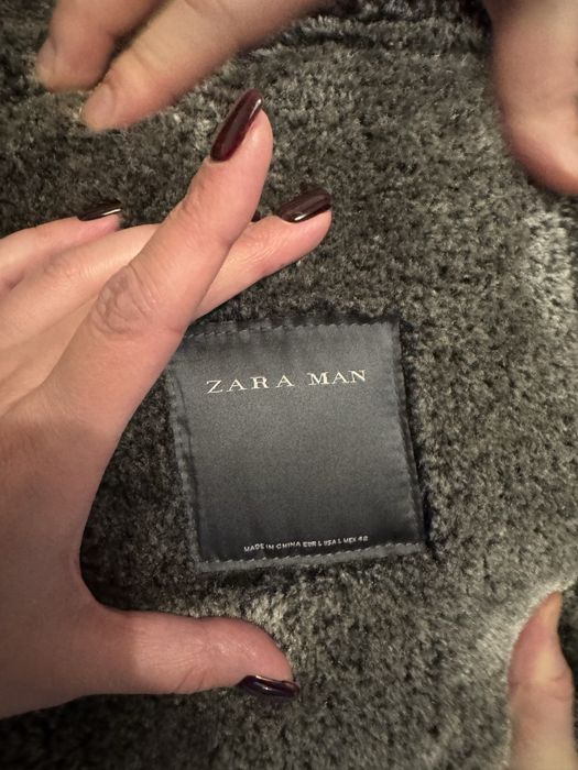 Płasz zimowy męski kożuch L