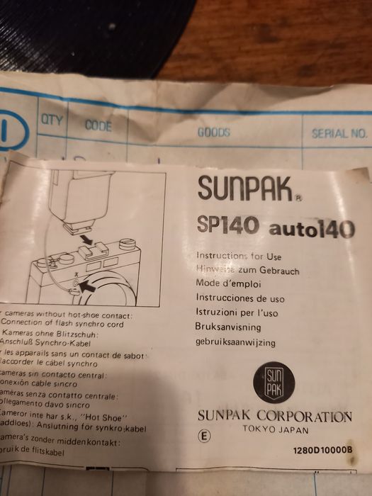 Lampa błyskowa Sunpack auto 140 japan