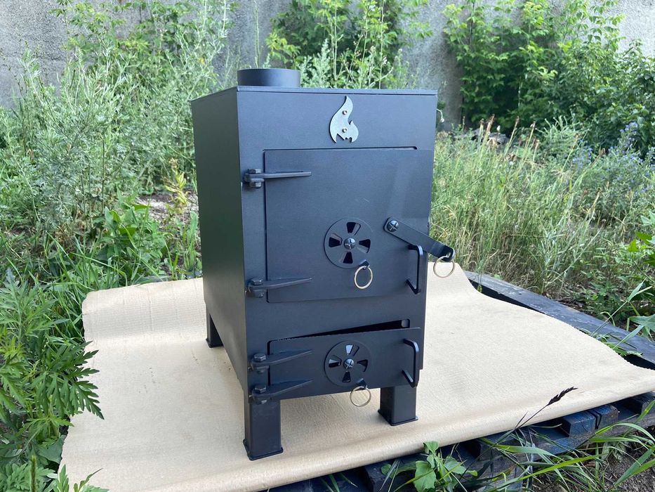 ПОСИЛЕНА Буржуйка 5мм Метал Булерьян Піч до 30м2 печка камін