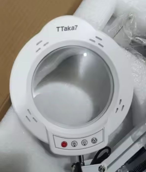 LED лампа-лупа з кріпленням до столу (2×37 см)