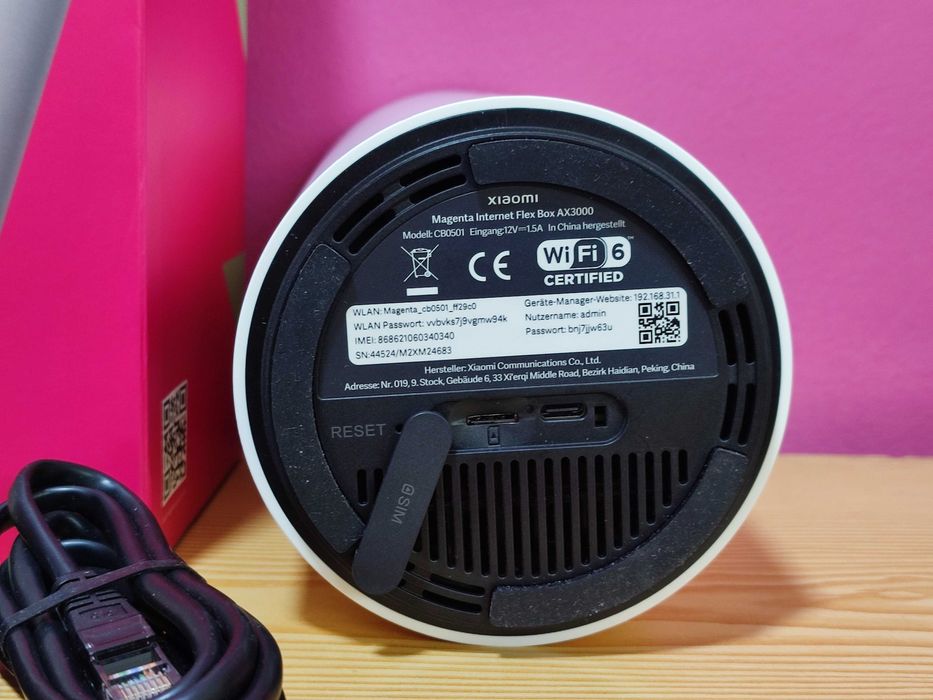 Xiaomi 4G + CPE AX3000 Wi-Fi 6 Router SIM