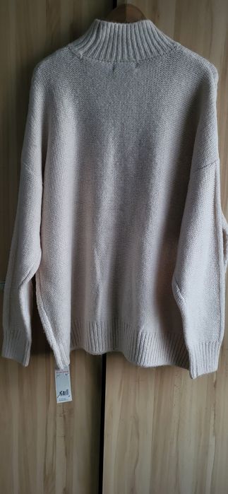 Śmietankowy ciepły golf  F&F plus size