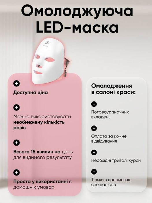 Світлодіодна LED маска 7 в 1 для обличчя