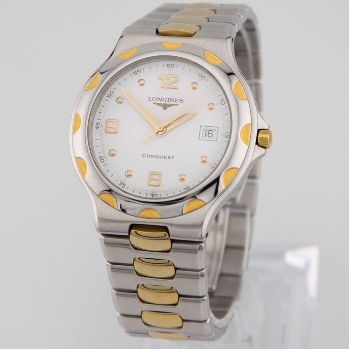 Męski Longines Conquest Stal / Złocony 37mm Kwarcowy Ref. L1.633.3