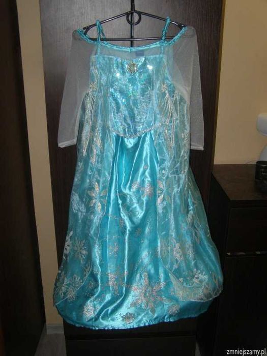 Strój kostium przebranie ELSA KRAINA LODU FROZEN 8-9 lat 128-134cm