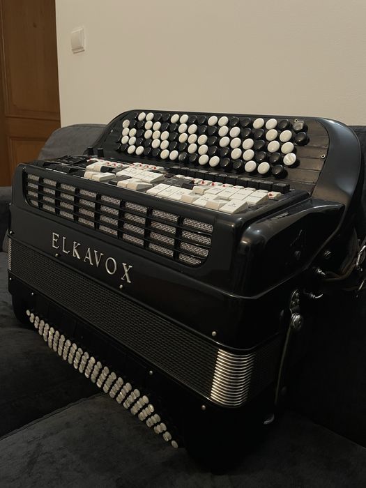 Acordeão Elkavox 83 com Mala e pedais