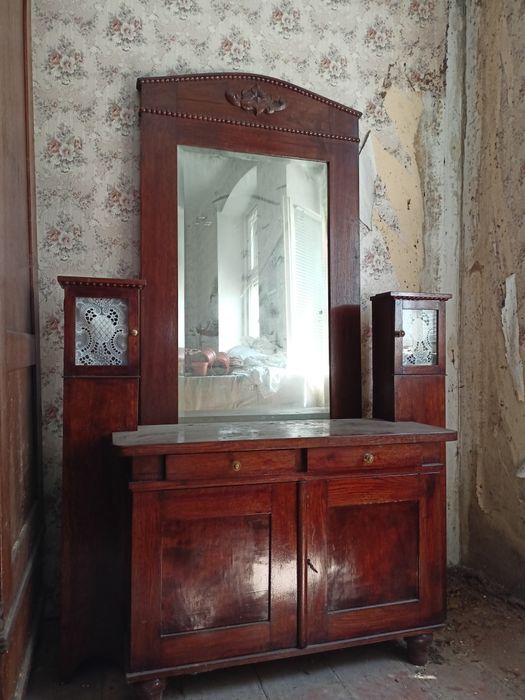 Dębowa antyczna toaletka