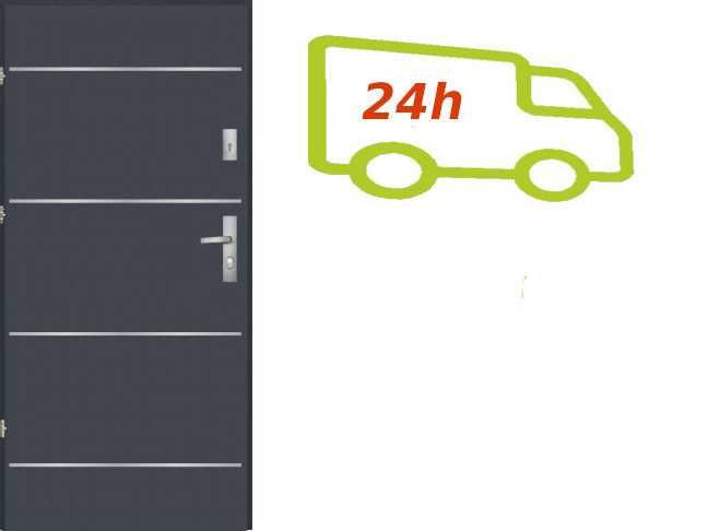 OD RĘKI Drzwi Komsta S1000 antracyt z inoxami