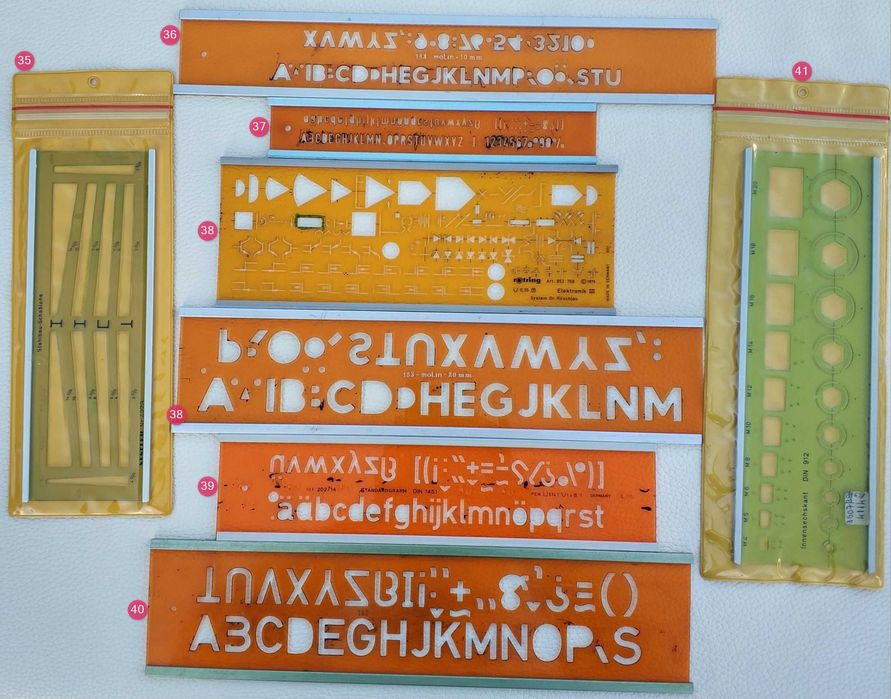 Escantilhões de desenho técnico