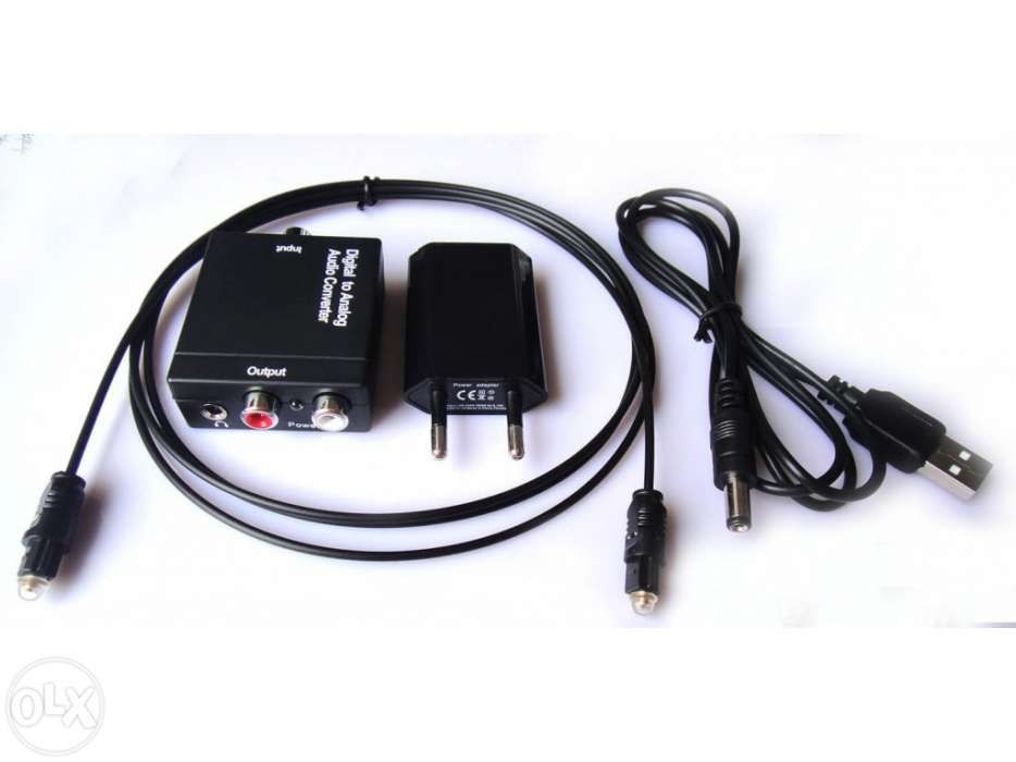 Conversor audio optico digital spdif toslink para - analógico rca