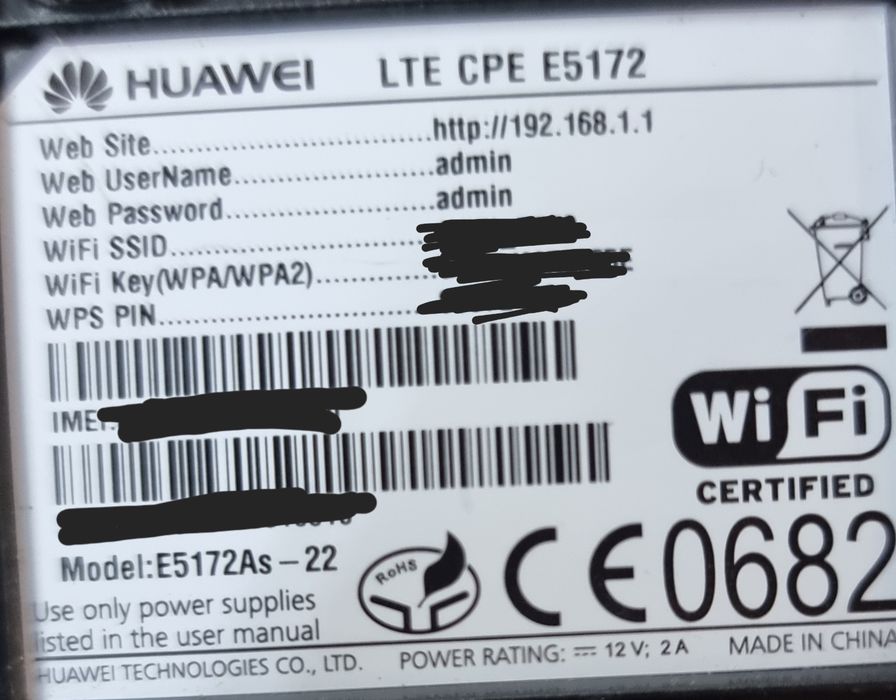 Router Huawei LTE CPE E5172