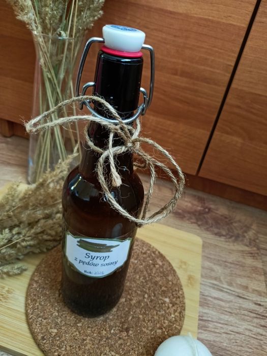 500 ml, 0.5l, domowy syrop z pędów sosny, wyciąg naturalny 100%