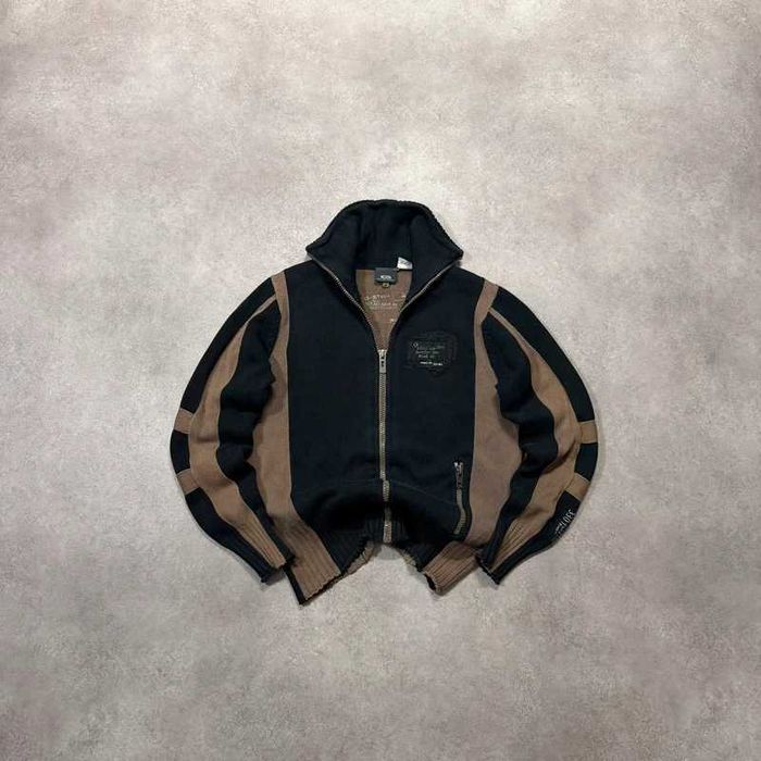 Vintage Sweter G-Star RAW Zip Up Knit Sweater Y2K Trendy Avant Garde