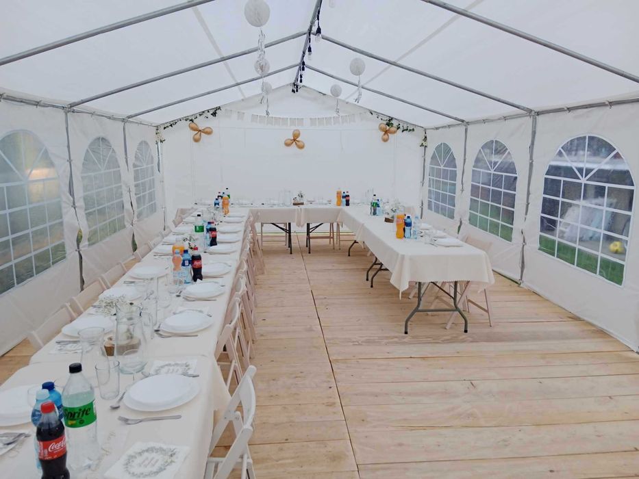 Wynajem namiotów, krzeseł, stolików, zastawy stołowej