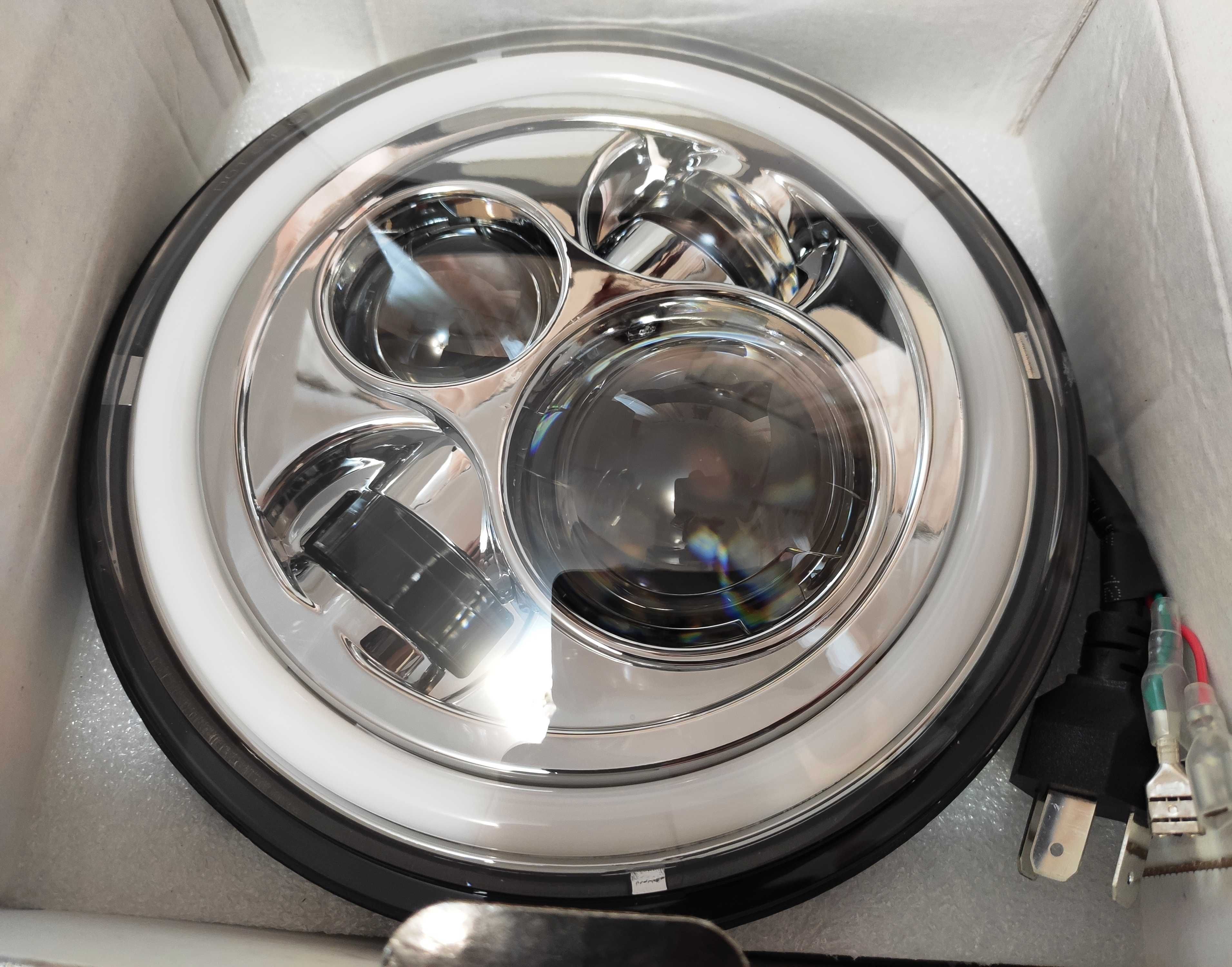 Ява Иж Фара 7" светодиод LED Н4 Планета Юпитер ВАЗ ГАЗ УАЗ ЗАЗ: 720 грн ...