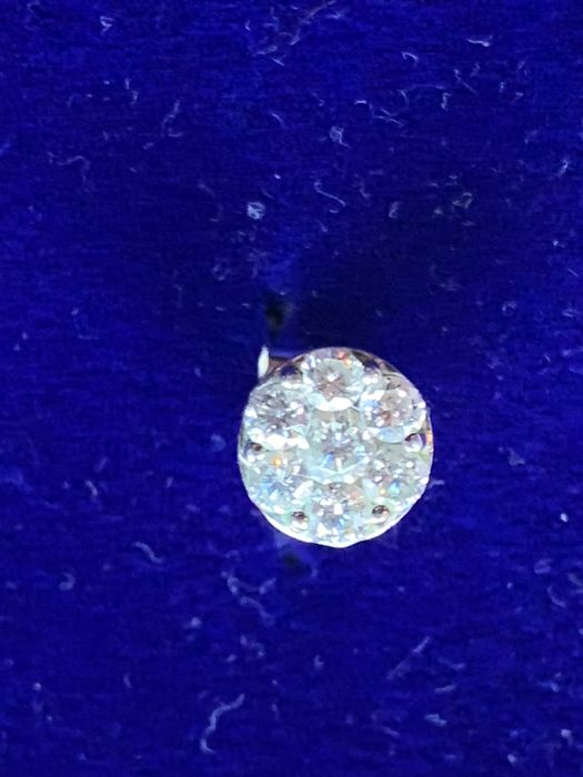 KOLCZYK z BRYLANTAMI  białe złota próba 585 !!!