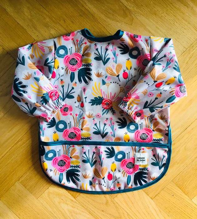 Kwiaty - Śliniak/ fartuszek Moonbloom / Moon bloom - BLW 6-36 miesięcy