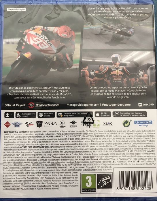 Moto GP 21 para Ps5