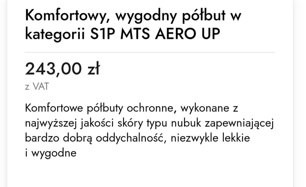 Buty robocze MTS rozmiar 39 i 43