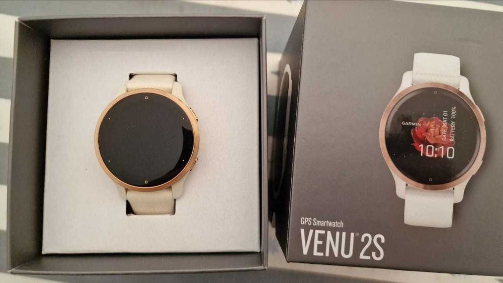 Garmin Venu 2S - tons rosa e dourado