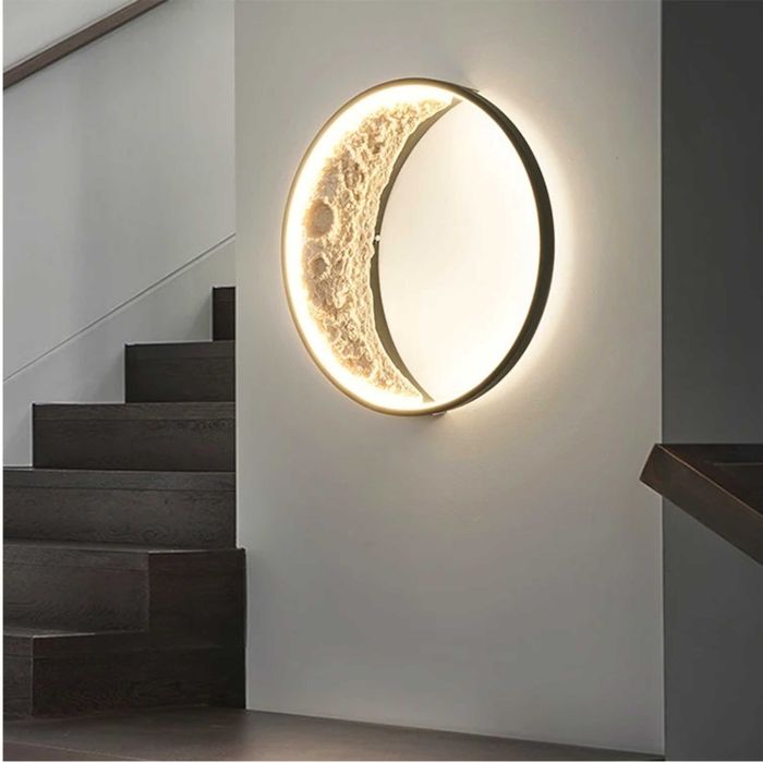 Plafon okrągły dekoracyjny Lampa Led na ścianę Księżyc 40 cm 3D Moon