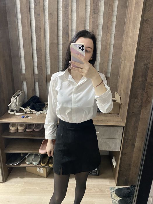 Чорна вельветова спідниця