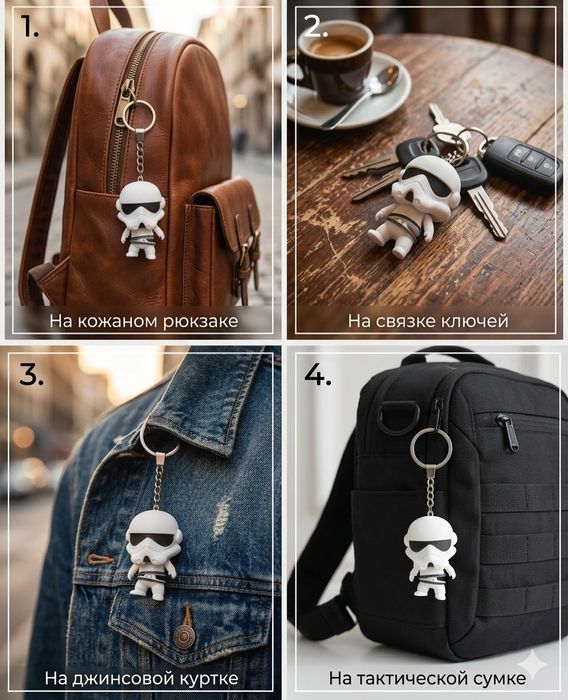 Стильный брелок Штурмовик Star Wars — Аксессуар для ключей и рюкзака